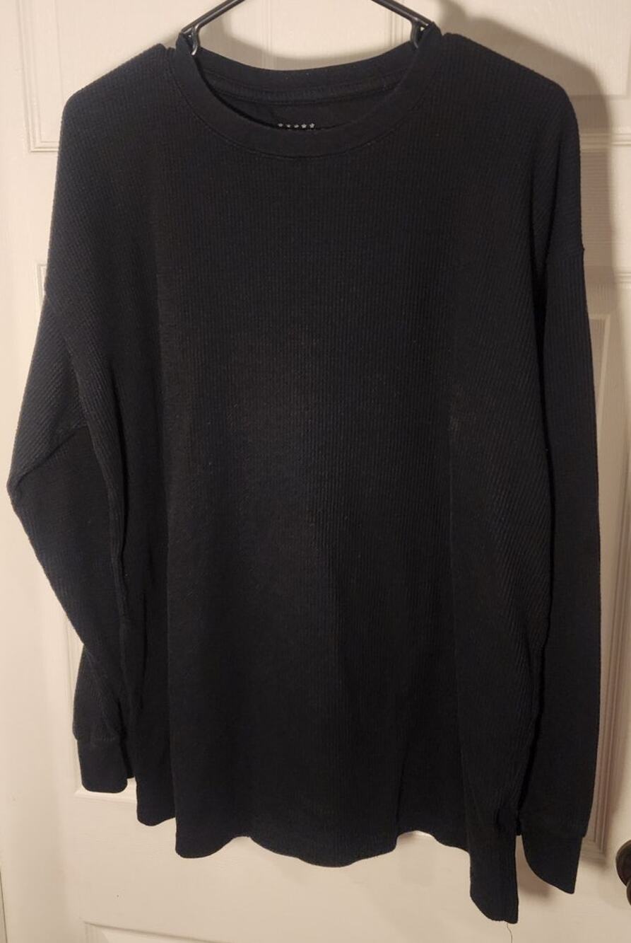 Galaxy by Harvic Mens 2XL Long Sleeve Thermal Waffle Knit Shirt Crewneck Top